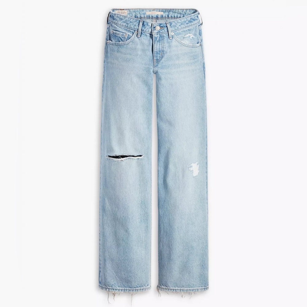 LEVI’S PREMIUM SIZE 34~LOW LOOSE WOMEN'S DENIM JEANS LIGHT WASH ~PANTS TROUSERS